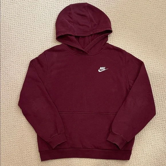 Nike Kids Burgundy Hoodie - Picture 1 of 4